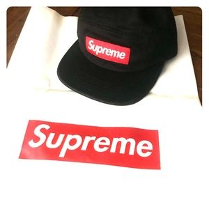 Supreme 5 panel red box logo